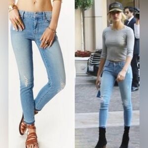 MOTHER Undone Hem Looker Crop Jeans Size 28